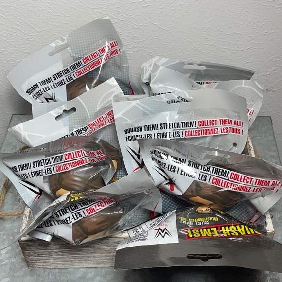 Lot of 23 WWE WWF AJ Styles Squash-Ems One Squeeze Toy BIRTHDAY FILLERS NEW - Picture 7 of 12